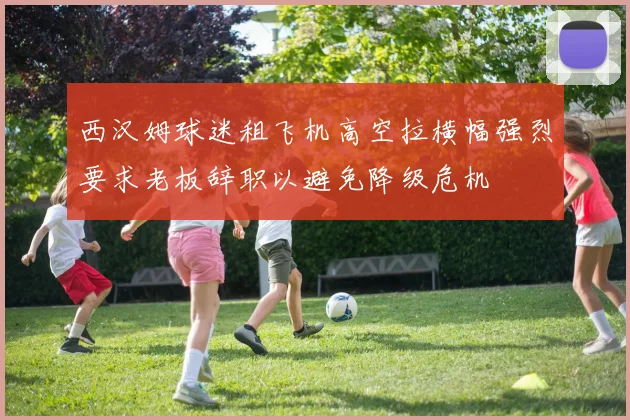 西汉姆球迷租飞机高空拉横幅强烈要求老板辞职以避免降级危机